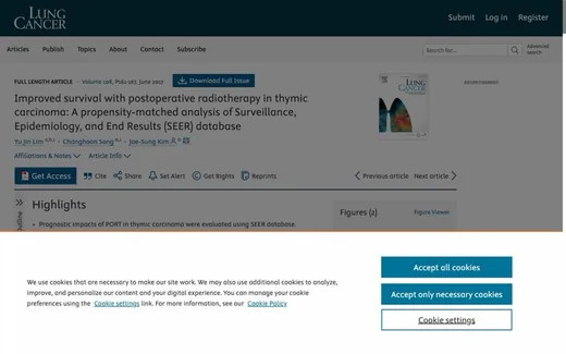 Screenshot of the paper on the journal website