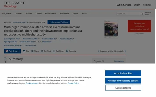 Screenshot of the paper on the journal website
