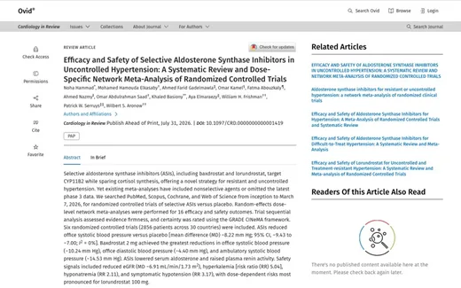 Screenshot of the paper on the journal website