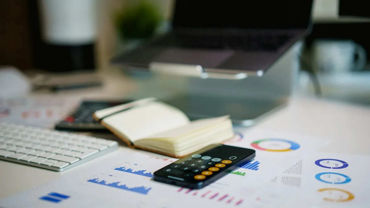 Sample size calculations beside a laptop